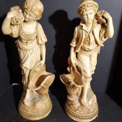 Chalkware Marwal Statue Planter - 21"