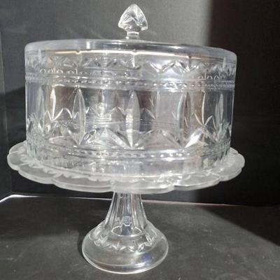 Crystal Pedestal Cake Plate