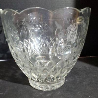Rogaska Gallia 9.5" Scalloped Punch Bowl