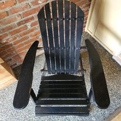 Black Folding Adirondack Chair #1