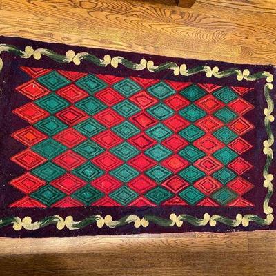 Antique hooked rug