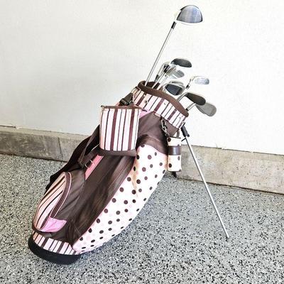 Ladies LYNX Golf Bag with Assorted Clubs Included