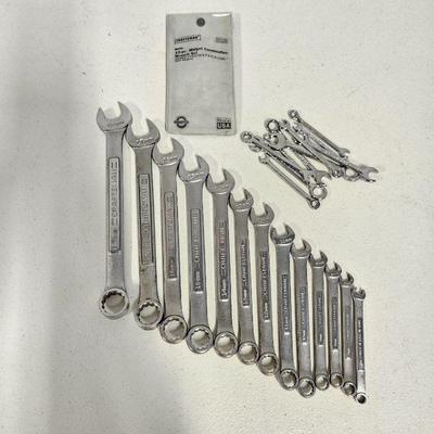  Set of Craftsman Combination Wrenches 6mm - 18mm Plus 10 pc set of Midget Combo Wrenches