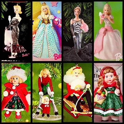 Hallmark Grouping of over 20 Vintage Barbie & Madame Alexander Keepsake Ornaments