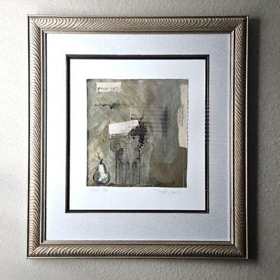 Set of Two Wall Art Pieces in Mixed Media - Contemporary Style Framed 31