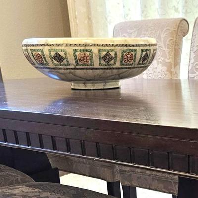  Beautiful Heavy Centerpiece Pedestal Bowl - 18" Diameter 7" Tall