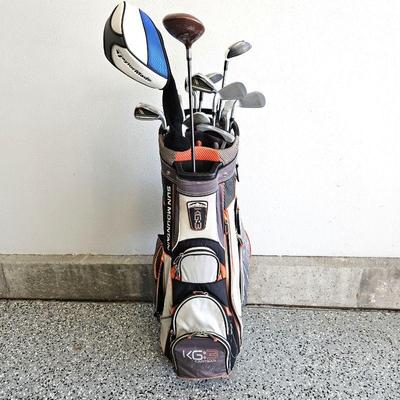  Sun Mountain Brand KG:3 Golf Bag with Assorted Clubs, many Titleist Brand