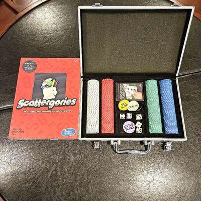 Set of Two Game Sets - Poker Set and Scattergories (New, Factory Wrapped)