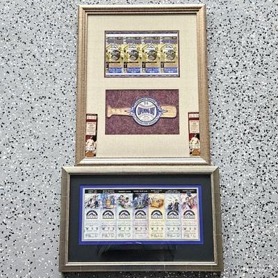 Set of Two Framed Colorado Rockies Commemorative Framed Memorabilia 1995 World Series
