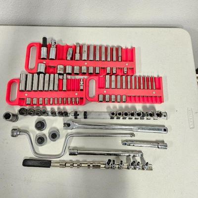 Large Assortment of Craftsman Socket Wrench Pieces