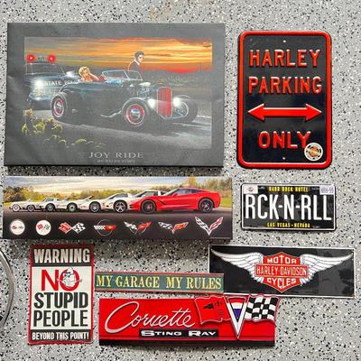 Novelty Garage or Mancave Wall Signs- Lighted Canvas 