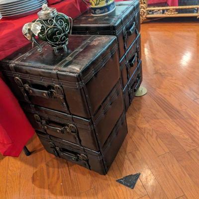 trunk drawered end tables