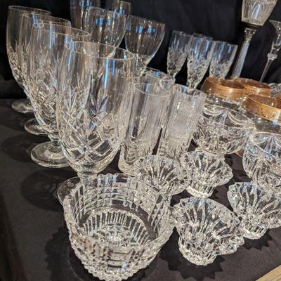 crystal wine glasses, collectibles 