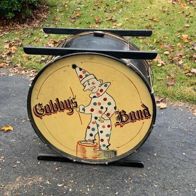 Vintage hand-painted base drum