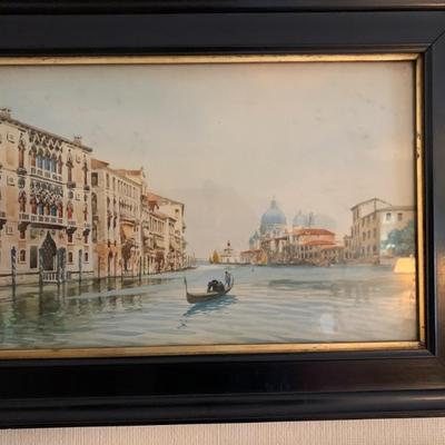 19th century Venice scenes water color