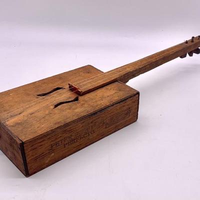 Antique cigar box 3-string banjo