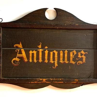 Vintage hand-painted sign, 18