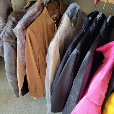 Eileen Fisher leather jackets Garnet Hill down jackets