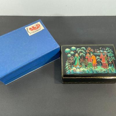 Russian black lacquer box