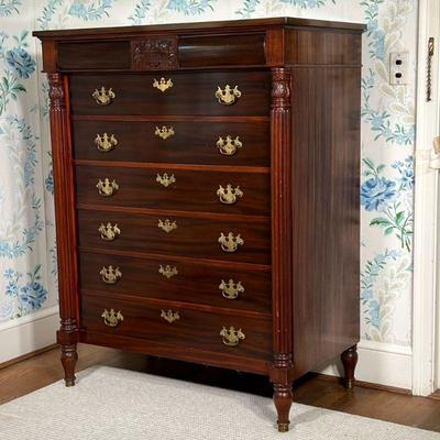 A.H. DAVENPORT TALL CHEST | 19th/ 20th century signed 