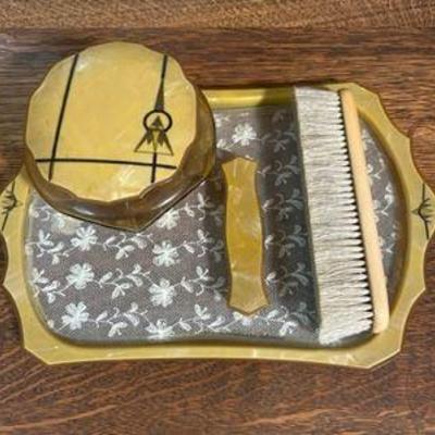 Vintage Celluloid Dresser Set