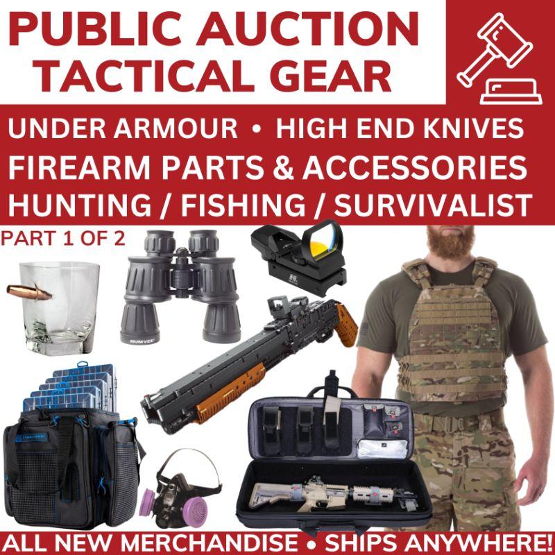 Public Auction of Tactical Gear + Under Armour Goods (SHIPS