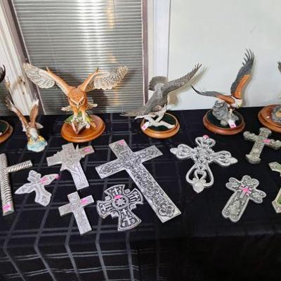 Crosses and Eagle sculpture