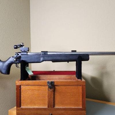 Custom long range target build - Remington Model of 1917 chassis with custom barrel, Boyd's stock, chambered in .308 with open target sights