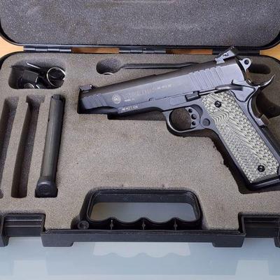Taurus PT 1911 .45 ACP semi-automatic pistol, G10 grips, target sights and 2 mags