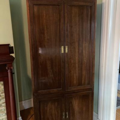 Large dark wood armoire / entertainment center 