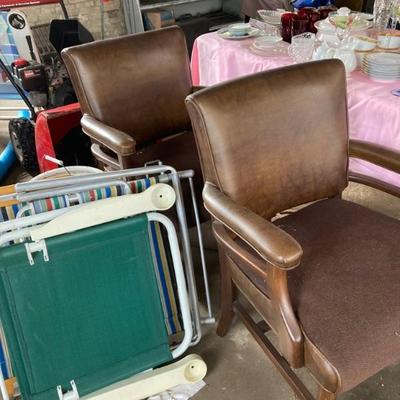 Upholstered arm chairs 