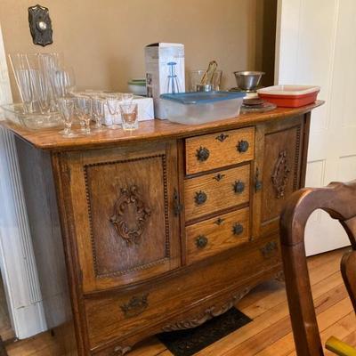 Victorian oak sideboard 