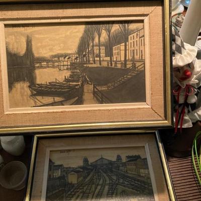 Old framed prints 