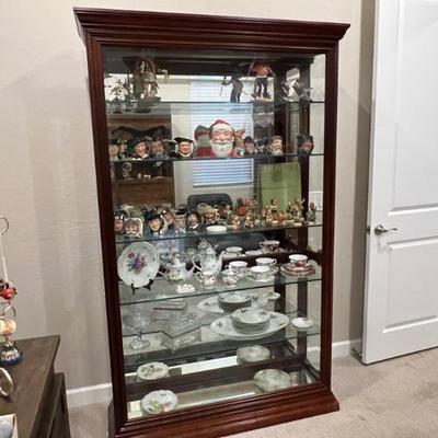 ROYAL DOULTONS, HUMMELS, CURIO CABINET