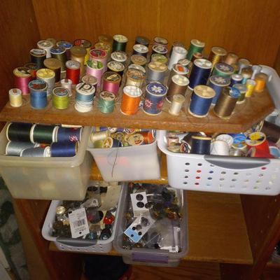 Sewing thread buttons zippers etc