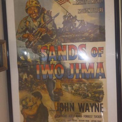 Originalmovie poster John Wayne and the Sands of Iwo Jima