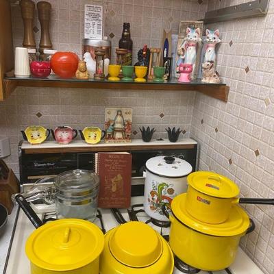Vintage Universal Yellow Enamel Cookware, Made in Poland