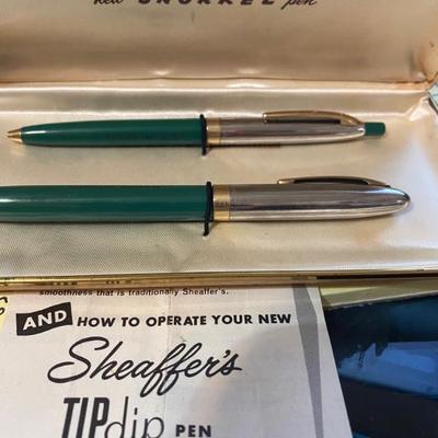 Vintage Sheaffer's Snorkel Pen Set in Original Case