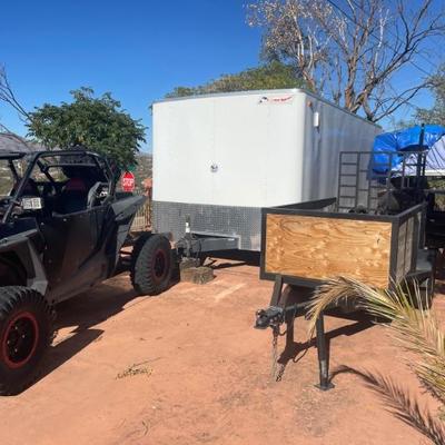 2018 Polaris RZR. 2012 Pace American Enclosed Trailer. Utility Trailer Wood sides/Ramp                                                 