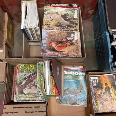 #6510 â€¢ (6) Boxes of Hunting and Gun Magazines
