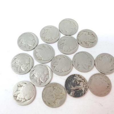#1502 â€¢ (14) Buffalo Nickels

