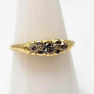 #700 â€¢ 14k Gold Ring with Diamond Accents, 3g
