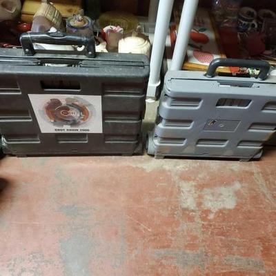 #6332 â€¢ (2) Rolling Crates, (2) Cases, Duffle Bags, (3) 2" Binders
