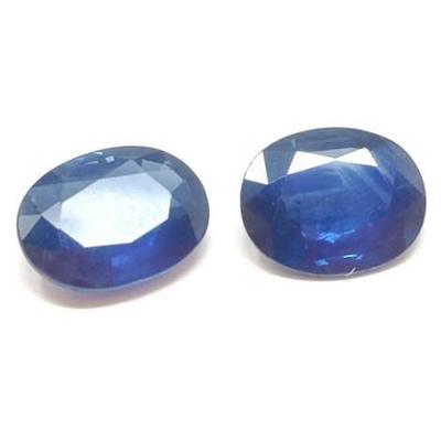 #994 â€¢ (2) Oval Step Cut Blue Sapphires,1.43 Carats & 1.64 Carats
