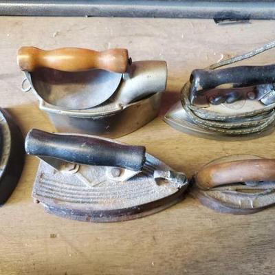 #3088 â€¢ (5) Antique Irons
