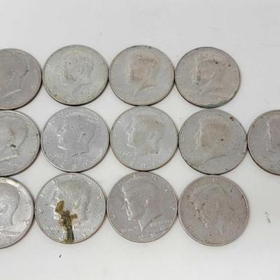 #1466 â€¢ (13) Kennedy Half Dollar Coins
