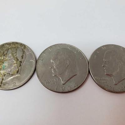 #1456 â€¢ (3) Silver Dollars ,67g
