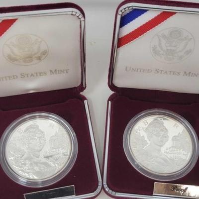 #1410 â€¢ (2) 90% Silver Dolly Madison Commemorative Coins
