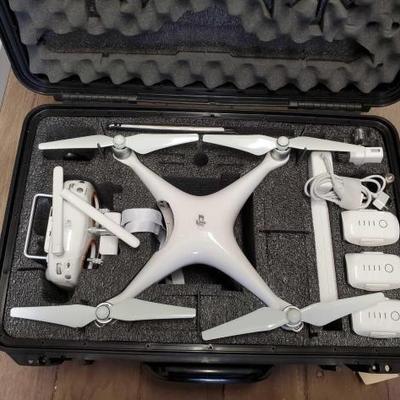 #7112 â€¢ DJI Phantom 4 Drone in Case with Samsung Tablet and Accessories
