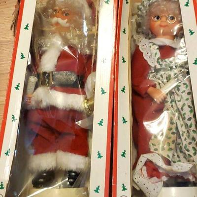 Santa and Mrs. Claus Figures - Animated and Illuminated - 16"